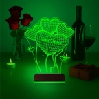 Kalp Sevgiliye Hediye Kişiye Özel 3D Lamba - Masa Gece Lambası