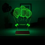 Doğum Günü Balon Kutlama Kişiye Özel 3D Lamba - Masa Gece Lambası