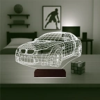 Spor Araba Bmw Tasarım Kişiye Özel 3D Lamba - Masa Gece Lambası