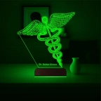 Doktora Hediye Tıp Logo Kişiye Özel 3D Lamba - Masa Gece Lambası
