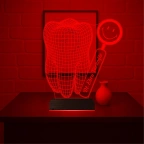 Smile Diş Hekimi Diş Doktoru Hediye Kişiye Özel 3D Lamba - Masa Gece Lambası
