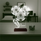 Futbol Topu Futbolcu Hediye Kişiye Özel 3D Lamba - Masa Gece Lambası