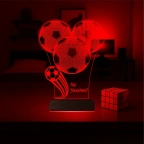 Futbol Topu Futbolcu Hediye Kişiye Özel 3D Lamba - Masa Gece Lambası