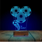 Futbol Topu Futbolcu Hediye Kişiye Özel 3D Lamba - Masa Gece Lambası