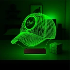Şapka Kep Kişiye Özel 3D Lamba - Masa Gece Lambası