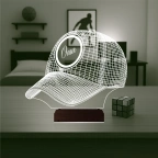 Şapka Kep Kişiye Özel 3D Lamba - Masa Gece Lambası