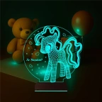 Ponny At Çocuk Odası Kişiye Özel 3D Lamba - Masa Gece Lambası