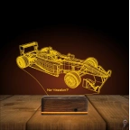 Formula Yarış Arabası Kişiye Özel 3D Lamba - Masa Gece Lambası