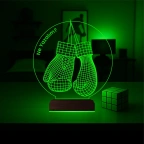 Box Boksör Boks Eldiveni Kişiye Özel 3D Lamba - Masa Gece Lambası