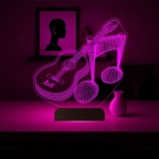 Klasik Gitar Müzisyen Hediye Kişiye Özel 3D Lamba - Masa Gece Lambası
