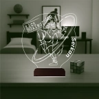 Kick Box Boksör Hediye Kişiye Özel 3D Lamba - Masa Gece Lambası