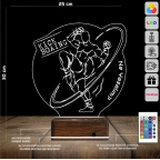 Kick Box Boksör Hediye Kişiye Özel 3D Lamba - Masa Gece Lambası