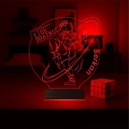 Kick Box Boksör Hediye Kişiye Özel 3D Lamba - Masa Gece Lambası