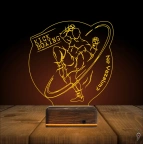 Kick Box Boksör Hediye Kişiye Özel 3D Lamba - Masa Gece Lambası