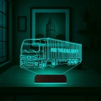 Tır Kamyon Tırcı Mercedes Kişiye Özel 3D Lamba - Masa Gece Lambası