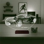Spor Araba Aston Martin Tasarım Kişiye Özel 3D Lamba - Masa Gece Lambası