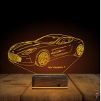 Spor Araba Aston Martin Tasarım Kişiye Özel 3D Lamba - Masa Gece Lambası