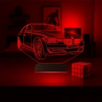 Araba Bmw Tasarım Kişiye Özel 3D Lamba - Masa Gece Lambası