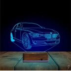 Araba Bmw Tasarım Kişiye Özel 3D Lamba - Masa Gece Lambası