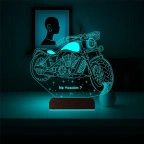Motorsiklet Motor Harley Kişiye Özel 3D Lamba - Masa Gece Lambası