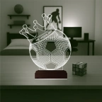 Futbol Topu Futbolcu Hediye Kişiye Özel 3D Lamba - Masa Gece Lambası