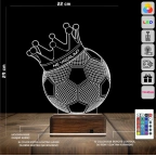 Futbol Topu Futbolcu Hediye Kişiye Özel 3D Lamba - Masa Gece Lambası