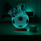Futbol Topu Futbolcu Hediye Kişiye Özel 3D Lamba - Masa Gece Lambası