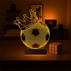 Futbol Topu Futbolcu Hediye Kişiye Özel 3D Lamba - Masa Gece Lambası