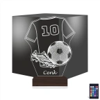 Futbol Topu Forma Fytbolcu Hediye Kişiye Özel 3D Lamba - Masa Gece Lambası