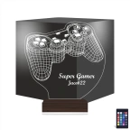 Gamer Joystick Oyuncu Konsol Kişiye Özel 3D Lamba - Masa Gece Lambası