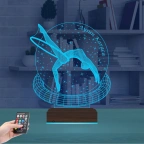 Jimnastik Jimlastik Kişiye Özel 3D Lamba - Masa Gece Lambası