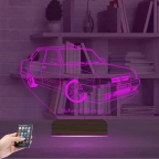 Fiat Tofaş Doğan Tofaşk Araba Kişiye Özel 3D Lamba - Masa Gece Lambası