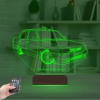 Fiat Tofaş Doğan Tofaşk Araba Kişiye Özel 3D Lamba - Masa Gece Lambası