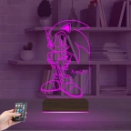 Sonic Çocuk Odası Hediye Kişiye Özel 3D Lamba - Masa Gece Lambası