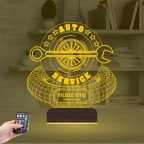 Araba Oto Tamirci Servis Kişiye Özel 3D Lamba - Masa Gece Lambası