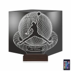 Baketbol Topu Basketçi Hediye Jordan Kişiye Özel 3D Lamba - Masa Gece Lambası