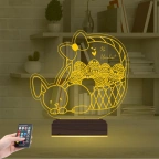 Paskalya Tavşan Yumurta Çocuk Odası Kişiye Özel 3D Lamba - Masa Gece Lambası