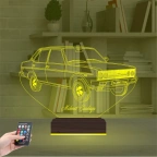 Fiat Tofaş Şahin Tofaşk Araba Kişiye Özel 3D Lamba - Masa Gece Lambası
