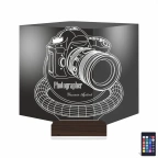 Photographer Fotoğraf Makinesi Fotoğrafçı Kişiye Özel 3D Lamba - Masa Gece Lambası