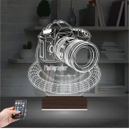 Photographer Fotoğraf Makinesi Fotoğrafçı Kişiye Özel 3D Lamba - Masa Gece Lambası
