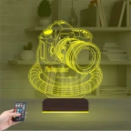 Photographer Fotoğraf Makinesi Fotoğrafçı Kişiye Özel 3D Lamba - Masa Gece Lambası