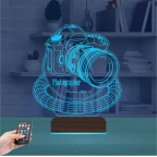 Photographer Fotoğraf Makinesi Fotoğrafçı Kişiye Özel 3D Lamba - Masa Gece Lambası