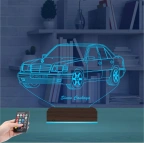Mercedes Araba E Seri Kişiye Özel 3D Lamba - Masa Gece Lambası