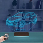 Opel Astra Araba Kişiye Özel 3D Lamba - Masa Gece Lambası