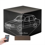 Renault 12 Klasik Araba Kişiye Özel 3D Lamba - Masa Gece Lambası