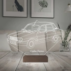 Renault 12 Klasik Araba Kişiye Özel 3D Lamba - Masa Gece Lambası