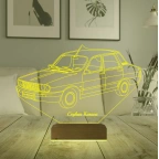 Renault 12 Klasik Araba Kişiye Özel 3D Lamba - Masa Gece Lambası