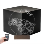 Off Road Arazi Aracı Jeep Tasarım Kişiye Özel 3D Lamba - Masa Gece Lambası