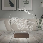 Off Road Arazi Aracı Jeep Tasarım Kişiye Özel 3D Lamba - Masa Gece Lambası