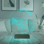Off Road Arazi Aracı Jeep Tasarım Kişiye Özel 3D Lamba - Masa Gece Lambası